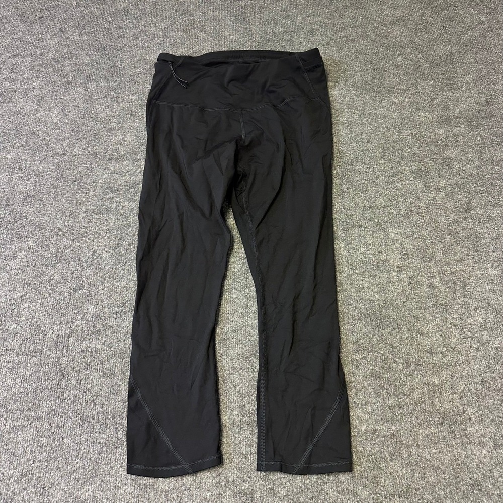 Lululemon Leggings Womens Size 6 Black Cropped High Rise Zip Pocket Yoga Pants